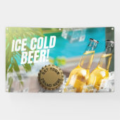 Banderoles Station d'essence Ice Cold Beer (Horizontal)