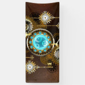 Banderoles Steampunk Rusty Background (Vertical)
