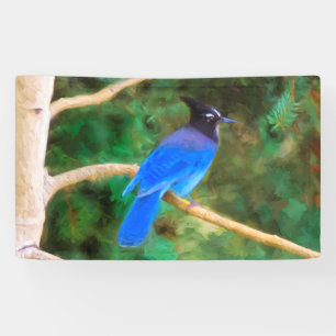 Banderoles Steller's Jay Painting - Art original pour les ois