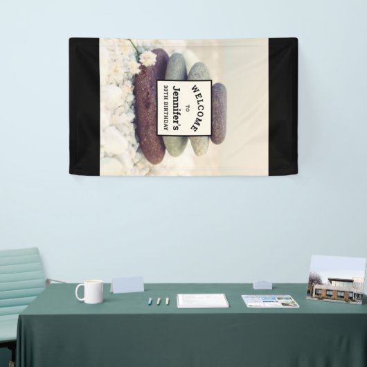 Banderoles Stones empilées Méditative Caire Anniversaire (Salon professionnel)