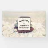 Banderoles Stones empilées Méditative Caire Anniversaire (Horizontal)