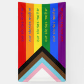 Banderoles Stories Matter Gay Pride Intersection Rainbow Flag (Vertical)