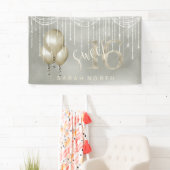 Banderoles String Lights & Balloons Sweet 16 Champagne ID473 (En situation)