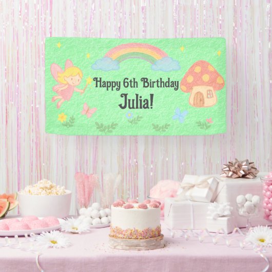 Banderoles Style Crayon modifiable - Forêt de champignons poi (Fête)