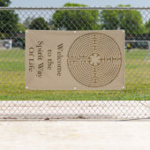 Banderoles Style d'antiquité de labyrinthe de Chartres + vos (En situation)