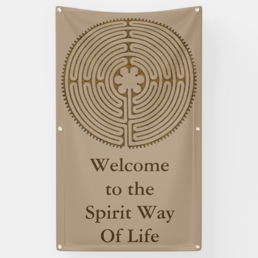 Banderoles Style d'antiquité de labyrinthe de Chartres + vos (Vertical)