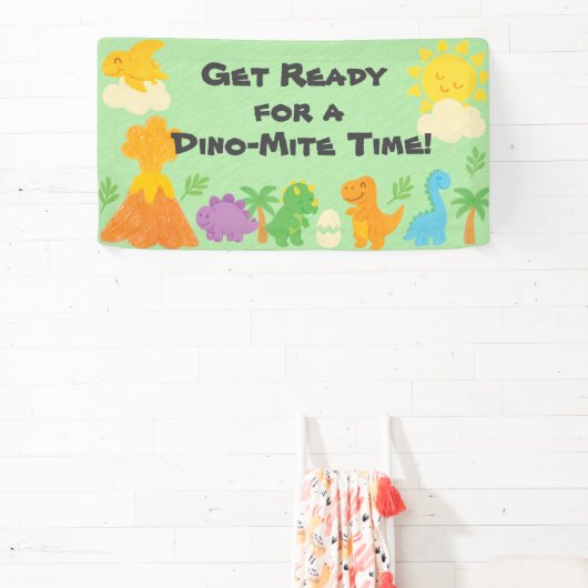 Banderoles Style de crayon modifiable – Anniversaire Dino-Roa (Insitu)