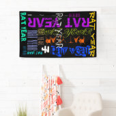 Banderoles Style de graffiti Reproduction des métaux de Rat A (En situation)