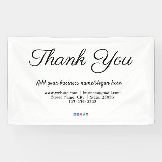 Banderoles style de texte minimal simple ajouter votre nom ad (Horizontal)