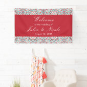 Banderoles Style géométrique Étincelles Mariage métallique en (En situation)