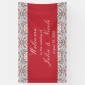 Banderoles Style géométrique Étincelles Mariage métallique en (Vertical)