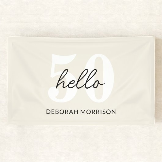 Banderoles Style minimal Beige moderne 50e anniversaire