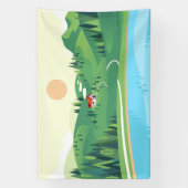 Banderoles Style plat de la maison dans la colline (Verticale)