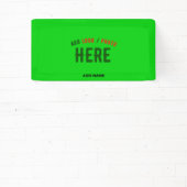 BANDEROLES STYLISH MODERN CUSTOM LIME GREEN VERIFIED BRANDED (Insitu)