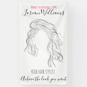 Banderoles Styliste minimaliste des cheveux naturels longue v