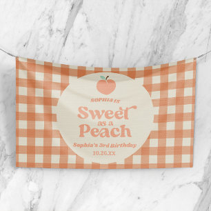 Banderoles Sucré Comme Fruit Peach Pink Orange Anniversaire