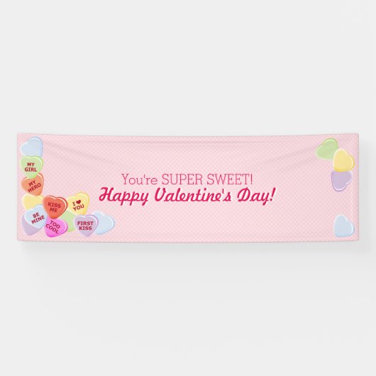Banderoles Sucrerie de Valentines d'amoureux (Horizontal)