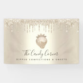 Banderoles Sucres de confection de fraise Parties scintillant (Horizontal)