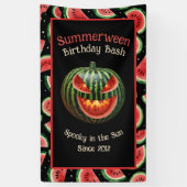 Banderoles Summerween Party Watermelon Jack-o'-lantern Éffray (Vertical)
