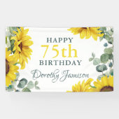 Banderoles Sunflower 75th Birthday Party (Horizontal)
