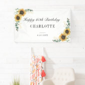 Banderoles Sunflower Eucalyptus Floral 60e anniversaire (En situation)