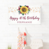 Banderoles Sunflower Floral Lights 40e fête d'anniversaire (En situation)