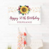 Banderoles Sunflower Floral Lights 50e fête d'anniversaire (En situation)