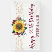 Banderoles Sunflower Floral Lights 50e fête d'anniversaire (Vertical)