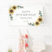 Banderoles Sunflower florale Eucalyptus 50e anniversaire (En situation)