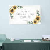 Banderoles Sunflower florale Eucalyptus 50e anniversaire (Salon professionnel)