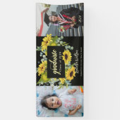Banderoles Sunflower Photo Script Graduation Party (Vertical)