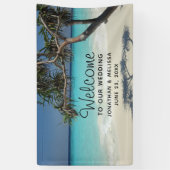 Banderoles Sunny Tropical Beach Ocean Paradise Mariage (Vertical)