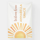 Banderoles Sunshine genre neutre accueil bébé (Verticale)