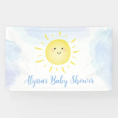 Banderoles Sunshine Nuages Blue Boy Baby shower (Horizontal)
