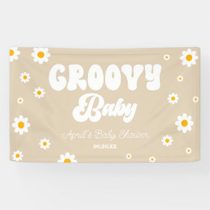 Banderoles Super Baby Daisy Fleur Floral Tan Baby shower