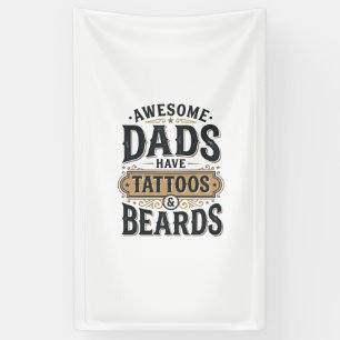 Banderoles Super Papas Ont Des Tatouages Et Des Barbes Vintag