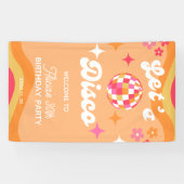 Banderoles Super Retro les années 70 Disco N'importe quel âge (Horizontal)