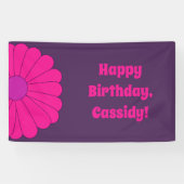 Banderoles Super violet et rose hippie puissance (Horizontal)