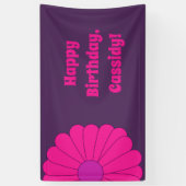 Banderoles Super violet et rose hippie puissance (Vertical)
