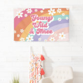 Banderoles Super Young Wild Three Retro Rainbow 3e anniversai (En situation)