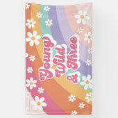 Banderoles Super Young Wild Three Retro Rainbow 3e anniversai (Vertical)