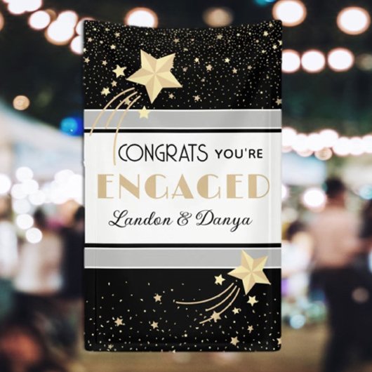 Banderoles Superbe vue ! Fiançailles personnalisées verticale