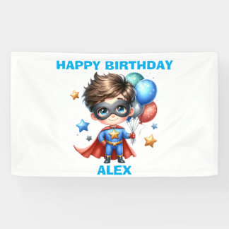 Banderoles Superhero Birthday Banner | Kids Party Decoration