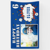 Banderoles Superhero Comic Speech Bubble Boy Birthday Photo (Vertical)
