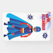 Banderoles Superhero USA Superning Boy Fab Anniversaire Extra (Horizontal)