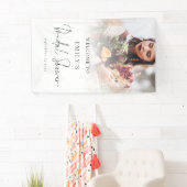 Banderoles Superposition de photo Élégant texte de bienvenue  (En situation)