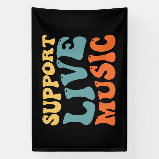 Banderoles Support de musique Live (Verticale)