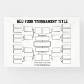 Banderoles Support de tournoi sportif - 16 équipes - Blanc (Horizontal)