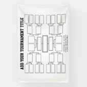 Banderoles Support de tournoi sportif - 16 équipes - Blanc (Verticale)