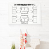 Banderoles Support de tournoi sportif - 16 équipes - Blanc (Insitu)